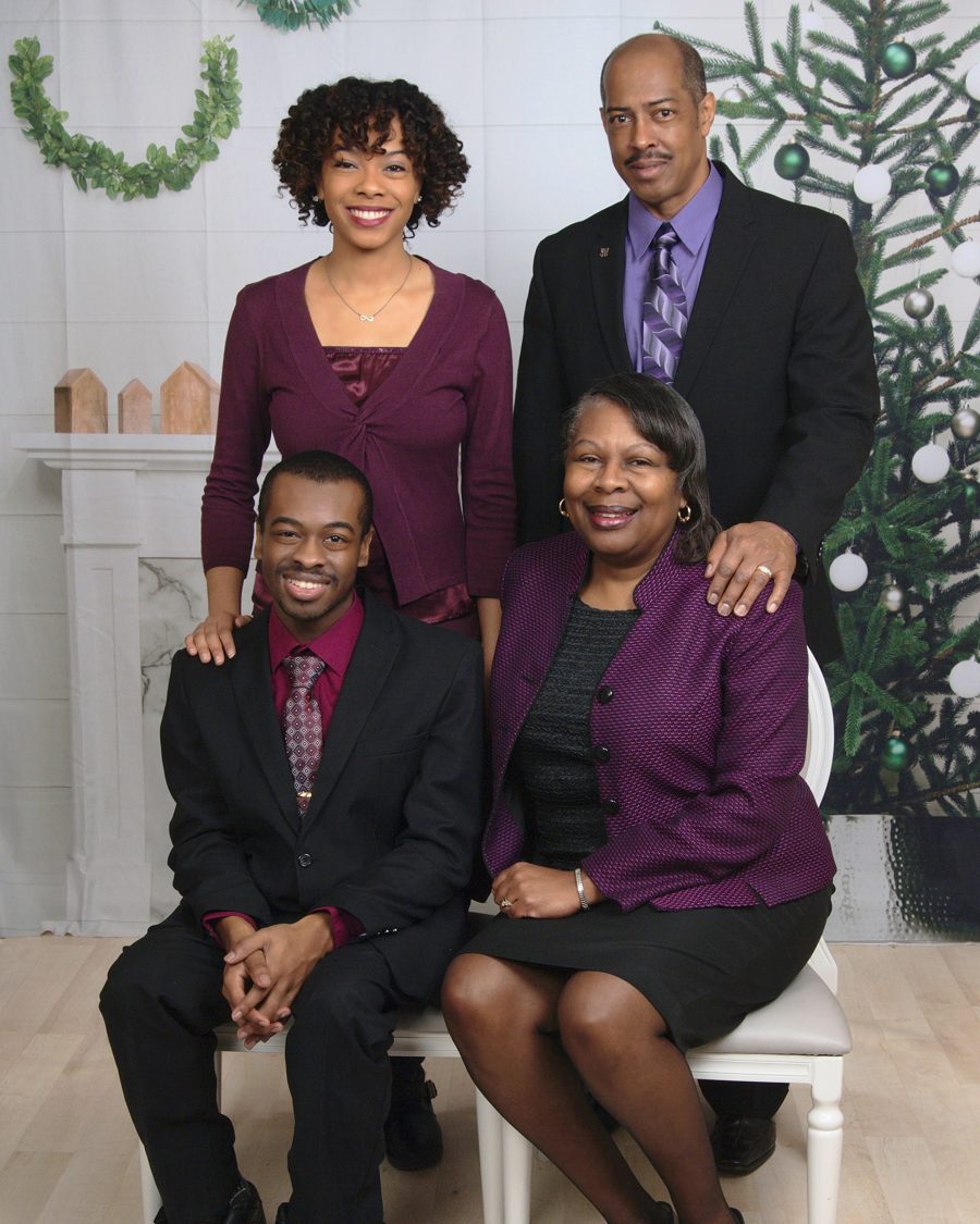 Robert M. Holmes with his family
