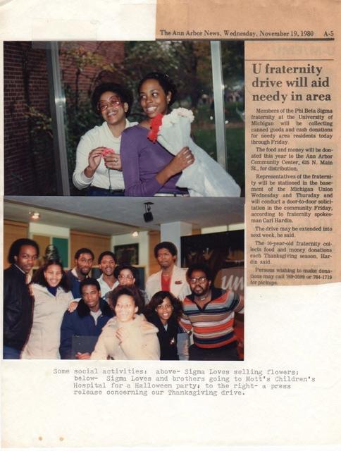 Newspaper clipping: ‘U fraternity drive will aid needy in area’