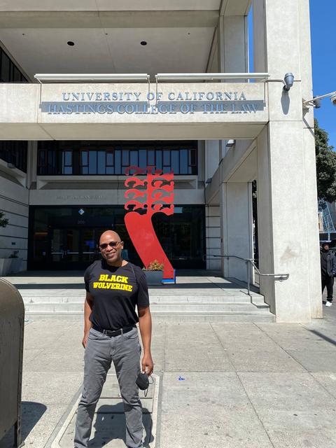 In front of a University of California building