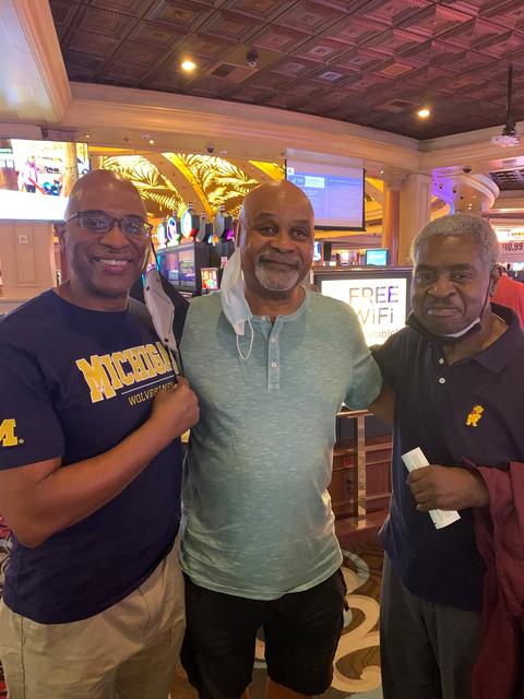 Friends in Michigan gear