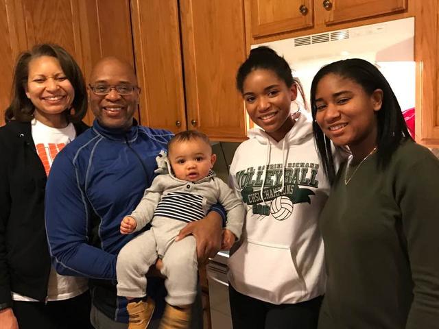 Family in the kitchen