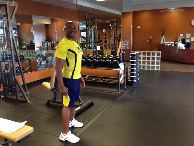 At the gym