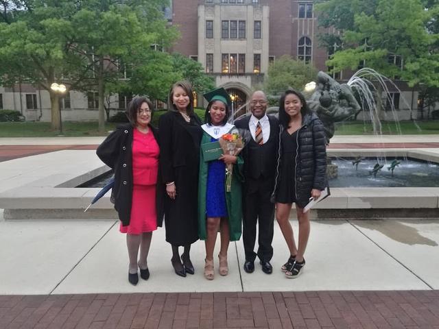 Graduation day on campus