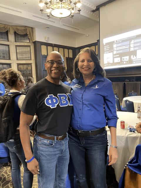 At a Phi Beta Sigma event